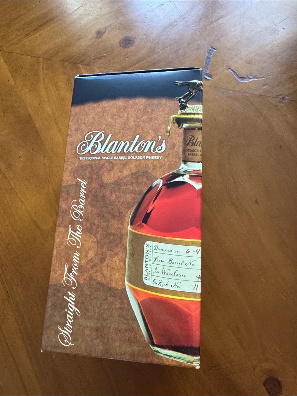 Blanton's Straight From The Barrel Bourbon Box - Brown & Gold